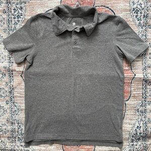 ALL IN MOTION Boys Heather Grey Short Sleeve Polo Style Shirt - Size Small (6/7)